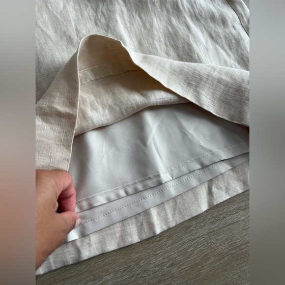 J. Crew Cream Linen Blend Button Down Skirt SZ 22 - Picture 6 of 8